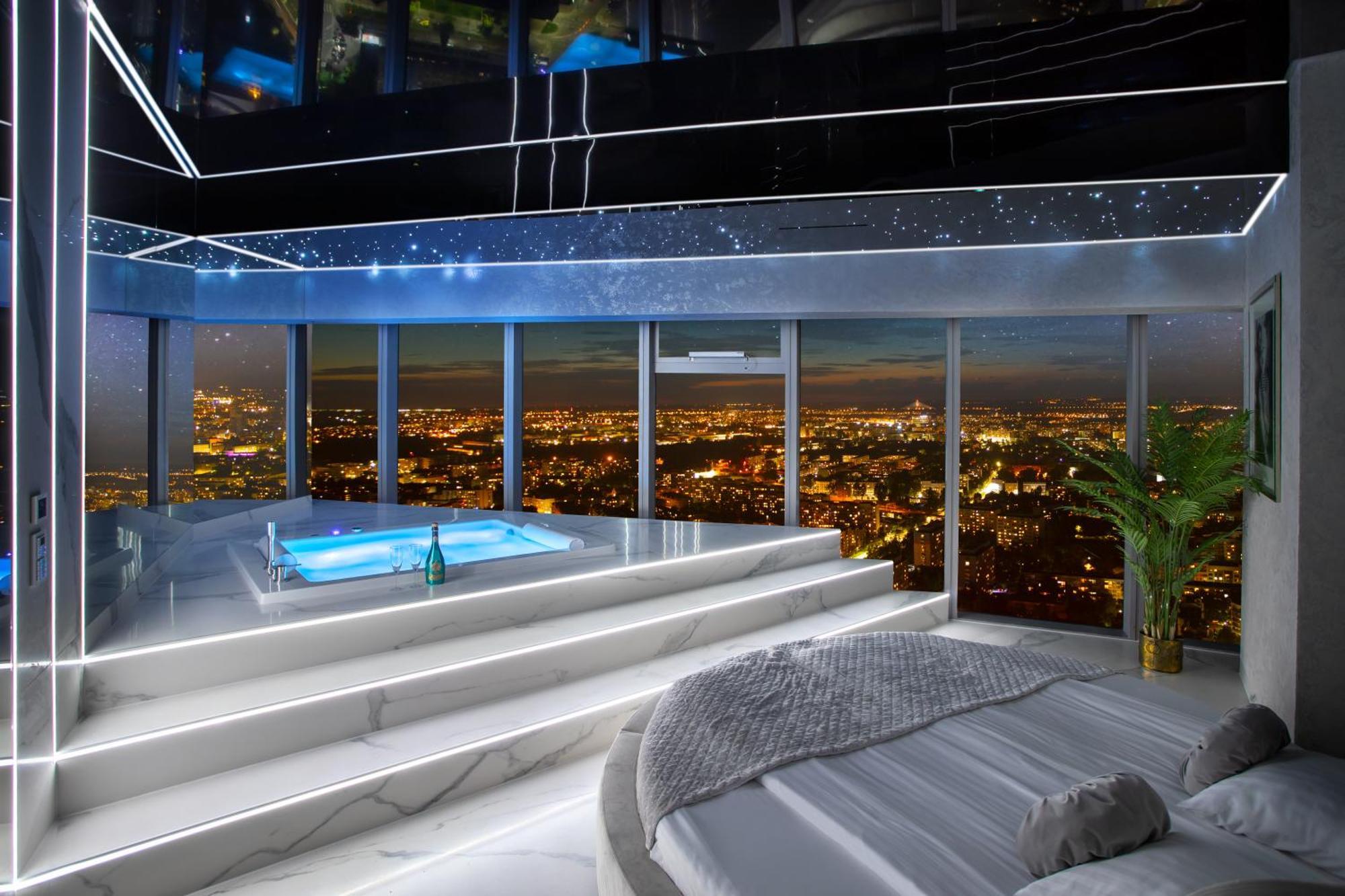 Apartamenty Sky Tower Z Jakuzzi Przy Oknie Breslau Exterior foto