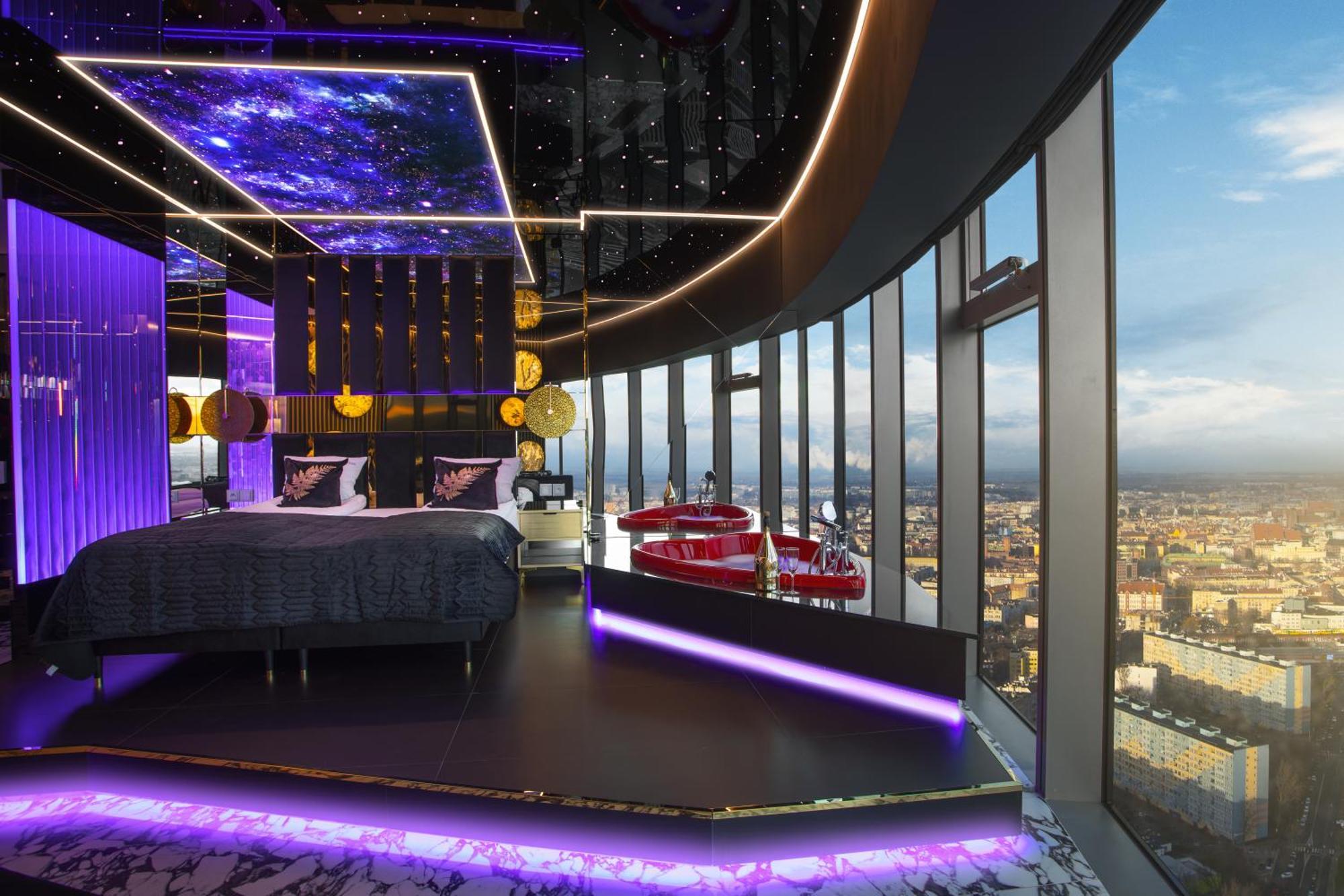 Apartamenty Sky Tower Z Jakuzzi Przy Oknie Breslau Exterior foto